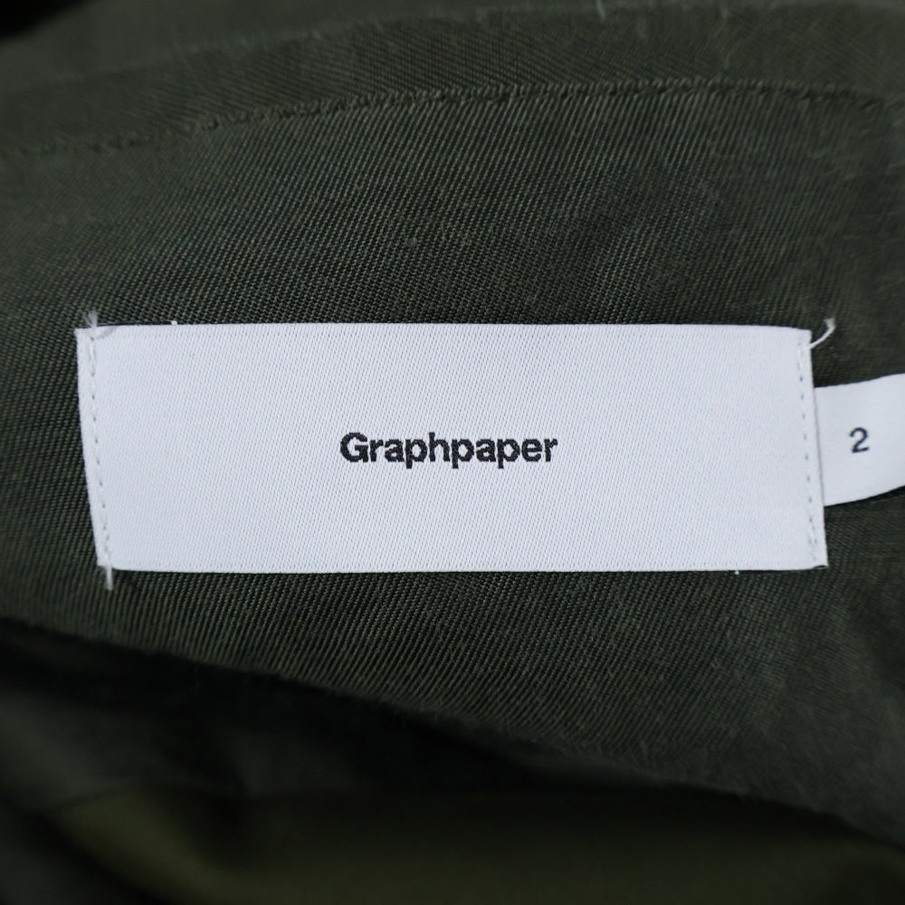 Graphpaper(グラフペーパー) Suvin Double Weave Jacket スビン ダブルウェーブ テーラードジャケット カーキ GM233-20087B