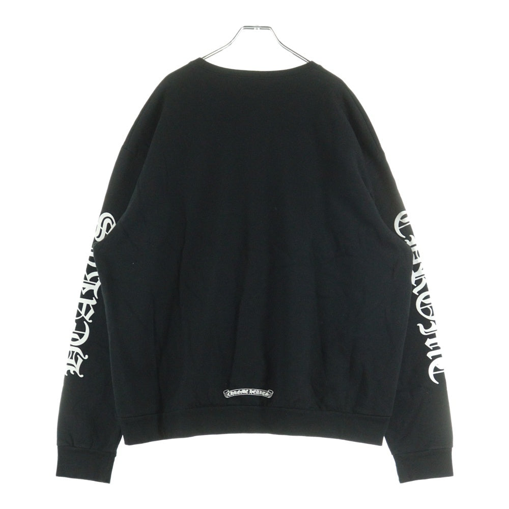 CHROME HEARTS(クロムハーツ) SWTSHRT PLVR ネックロゴ クルーネックスウェットトレーナー ブラック