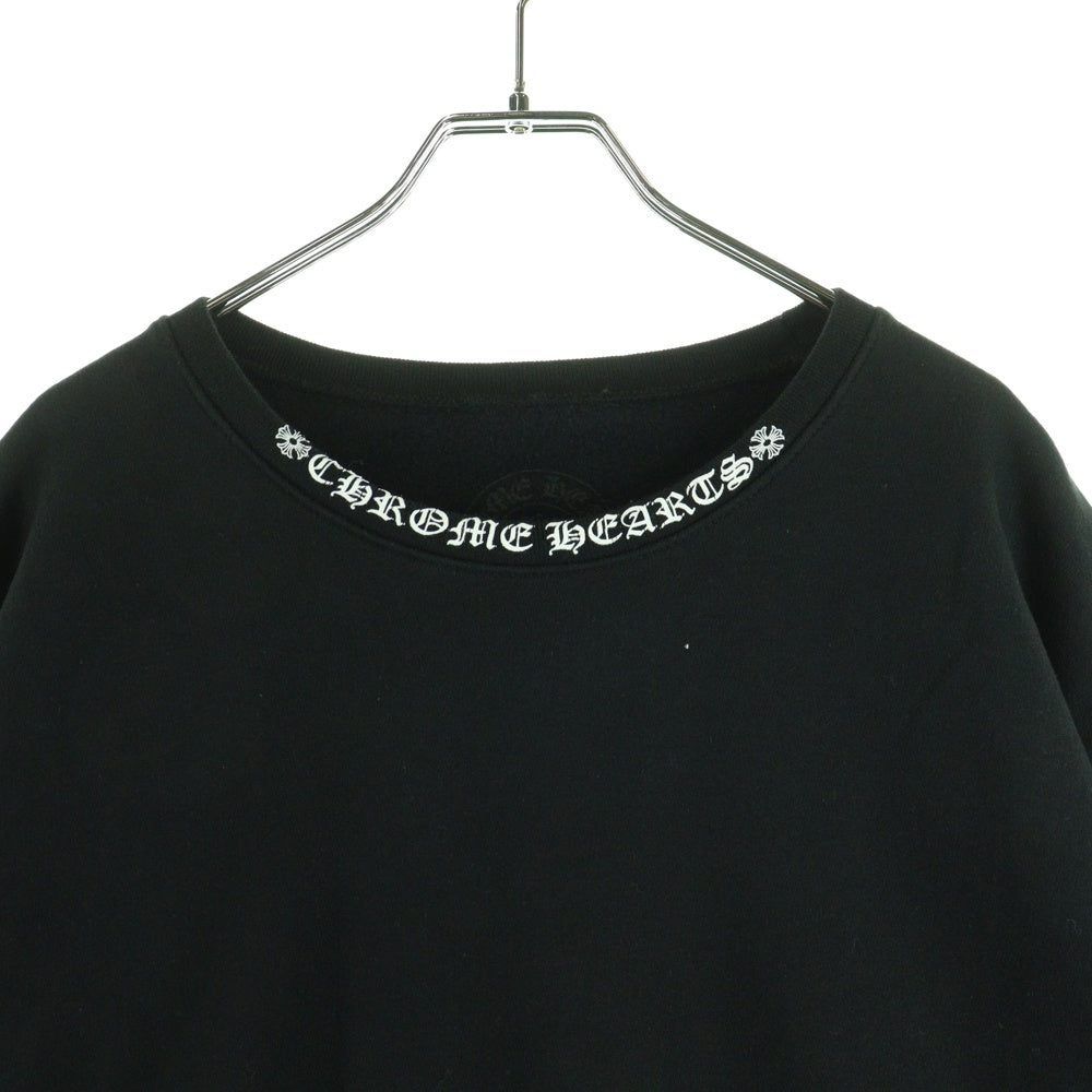 CHROME HEARTS(クロムハーツ) SWTSHRT PLVR ネックロゴ クルーネックスウェットトレーナー ブラック