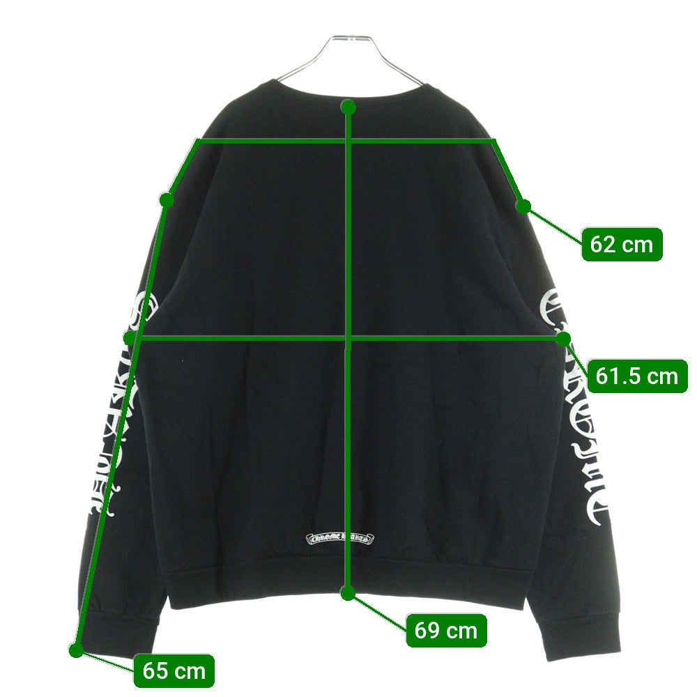CHROME HEARTS(クロムハーツ) SWTSHRT PLVR ネックロゴ クルーネックスウェットトレーナー ブラック