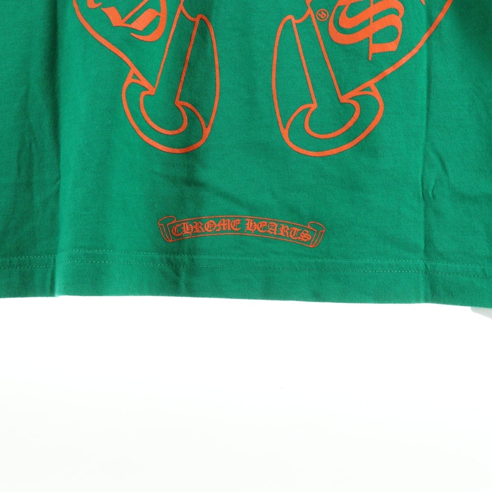 CHROME HEARTS(クロムハーツ) CH L S 1 バックホースシュープリント 長袖Tシャツ カットソー グリーン/オレンジ