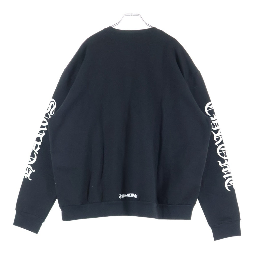 CHROME HEARTS(クロムハーツ) SWTSHRT PLVR ネックロゴプリント クルーネックスウェットトレーナー ブラック