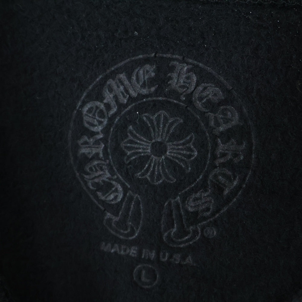CHROME HEARTS(クロムハーツ) SWTSHRT PLVR ネックロゴプリント クルーネックスウェットトレーナー ブラック