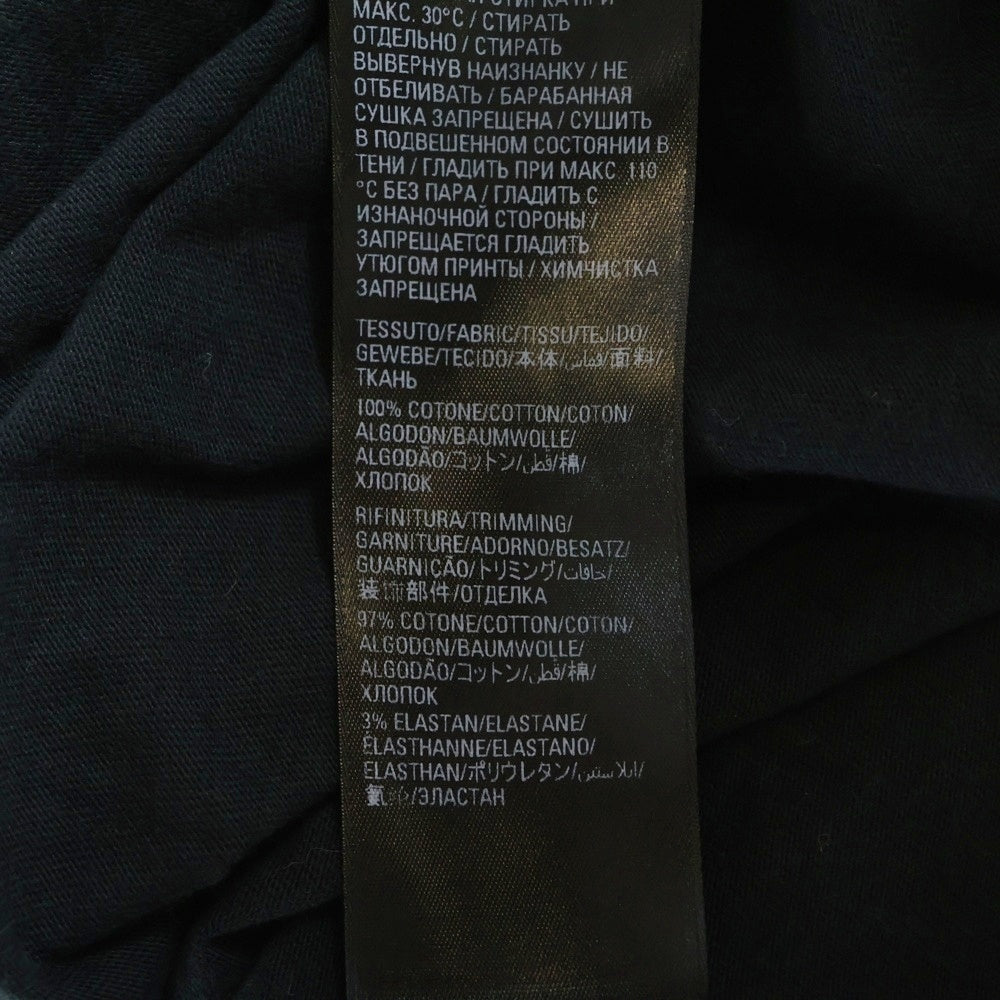 BALENCIAGA(バレンシアガ) 90/10 プリント ダメージ加工 クルーネック半袖Tシャツ カットソー ブラック 641675 TMVH3