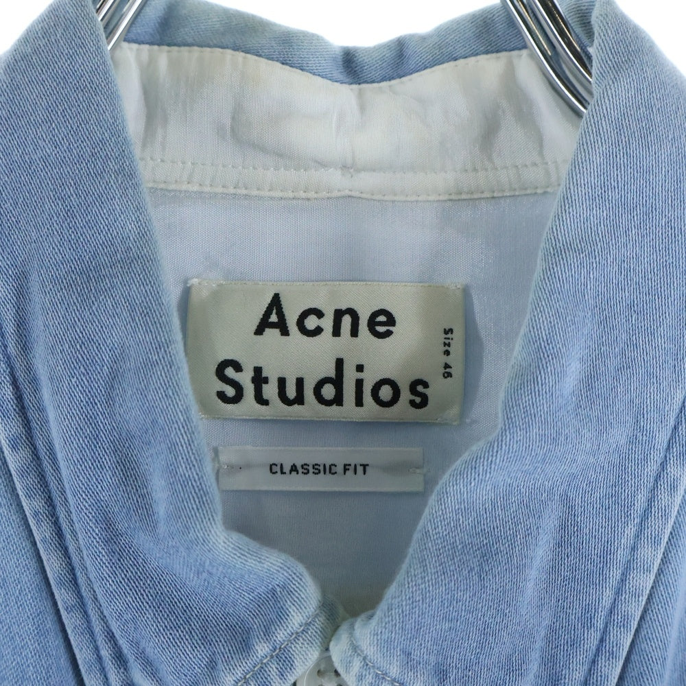 Acne Studios(アクネ ストゥディオズ) 14AW ISHERWOOD DEN デニムボタンダウン長袖シャツ インディゴ