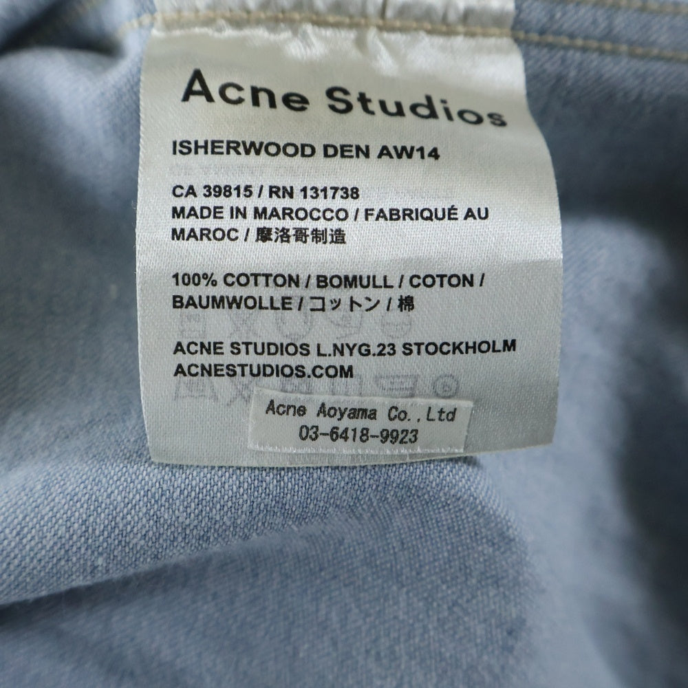 Acne Studios(アクネ ストゥディオズ) 14AW ISHERWOOD DEN デニムボタンダウン長袖シャツ インディゴ