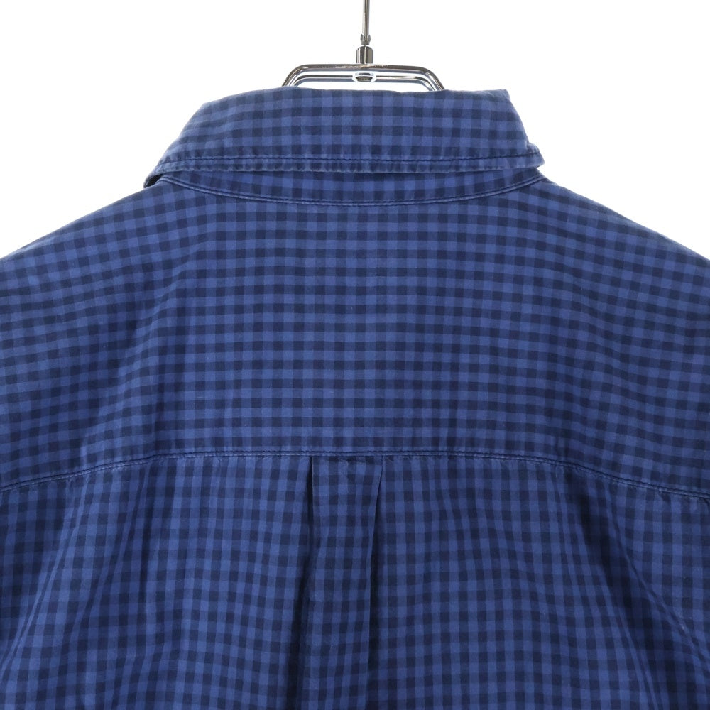 RON HERMAN(ロンハーマン) チェック ボタンダウン 長袖シャツ コットン ブルー 522070104-1071