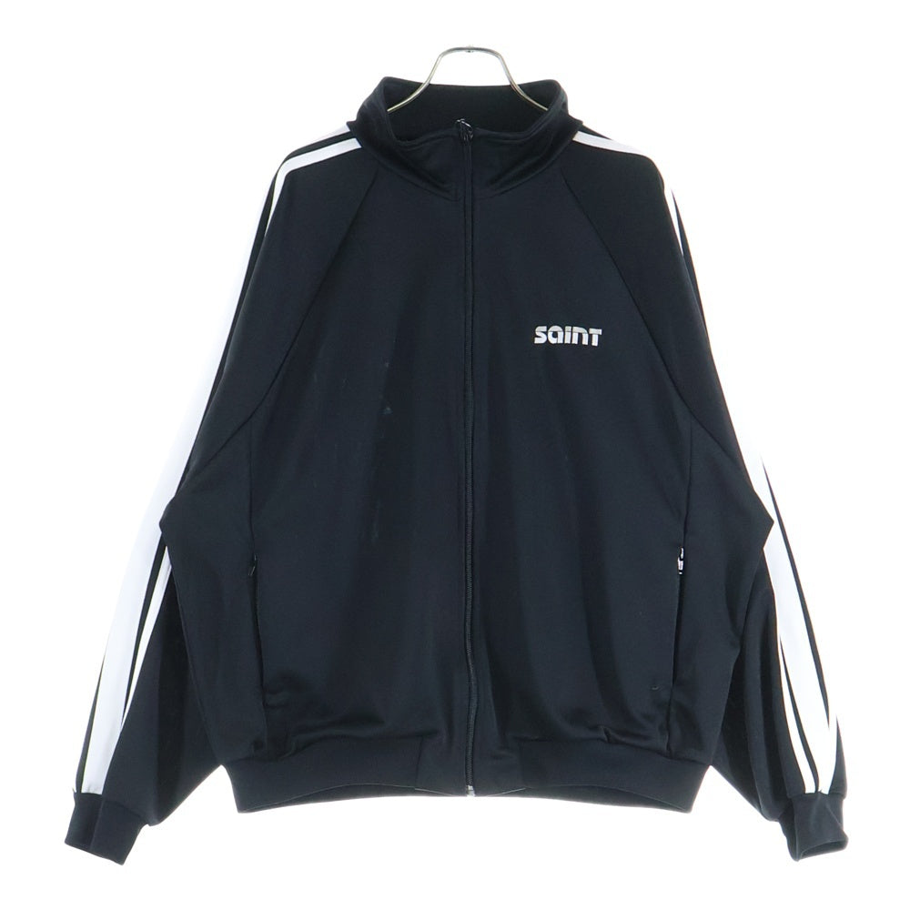 SAINT MICHAEL(セントマイケル) 24AW TRACK JACKET ロゴ刺繍 トラックジャケット ブラック SM-YS1-0000-072