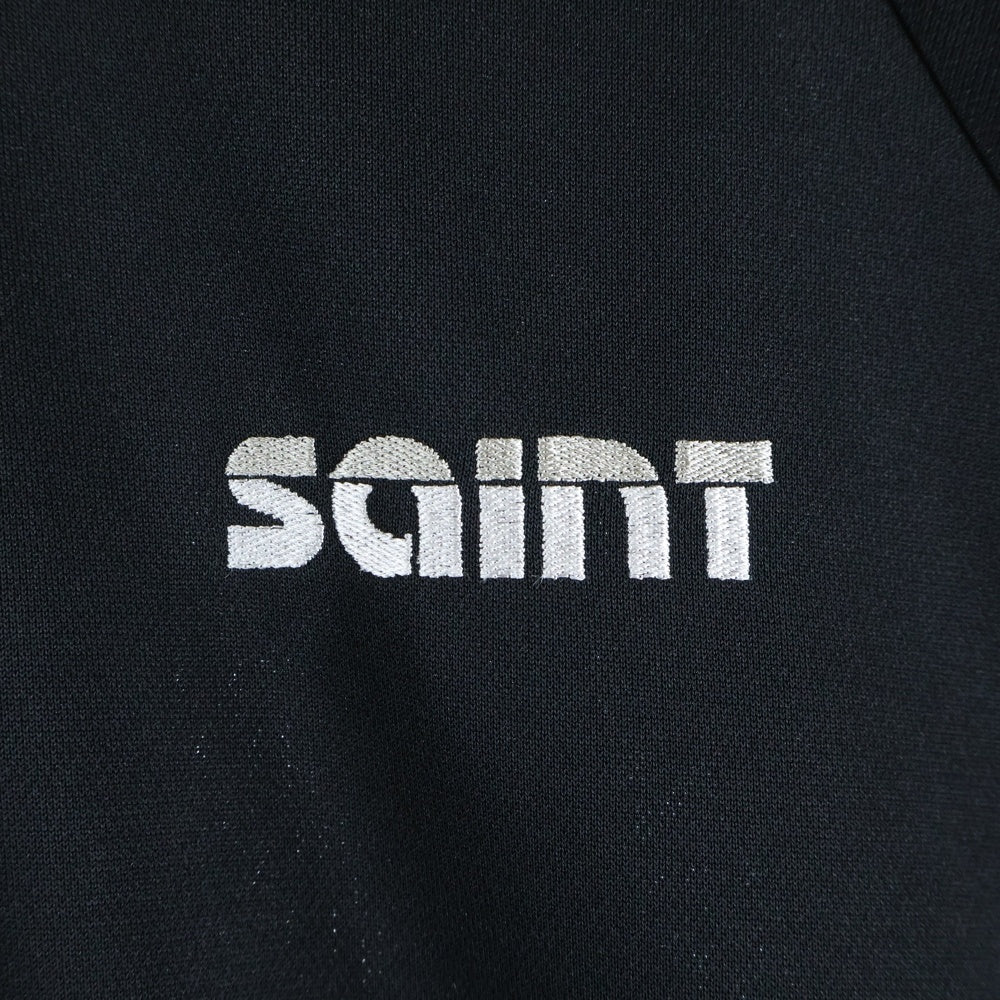SAINT MICHAEL(セントマイケル) 24AW TRACK JACKET ロゴ刺繍 トラックジャケット ブラック SM-YS1-0000-072