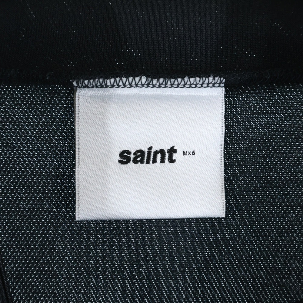 SAINT MICHAEL(セントマイケル) 24AW TRACK JACKET ロゴ刺繍 トラックジャケット ブラック SM-YS1-0000-072