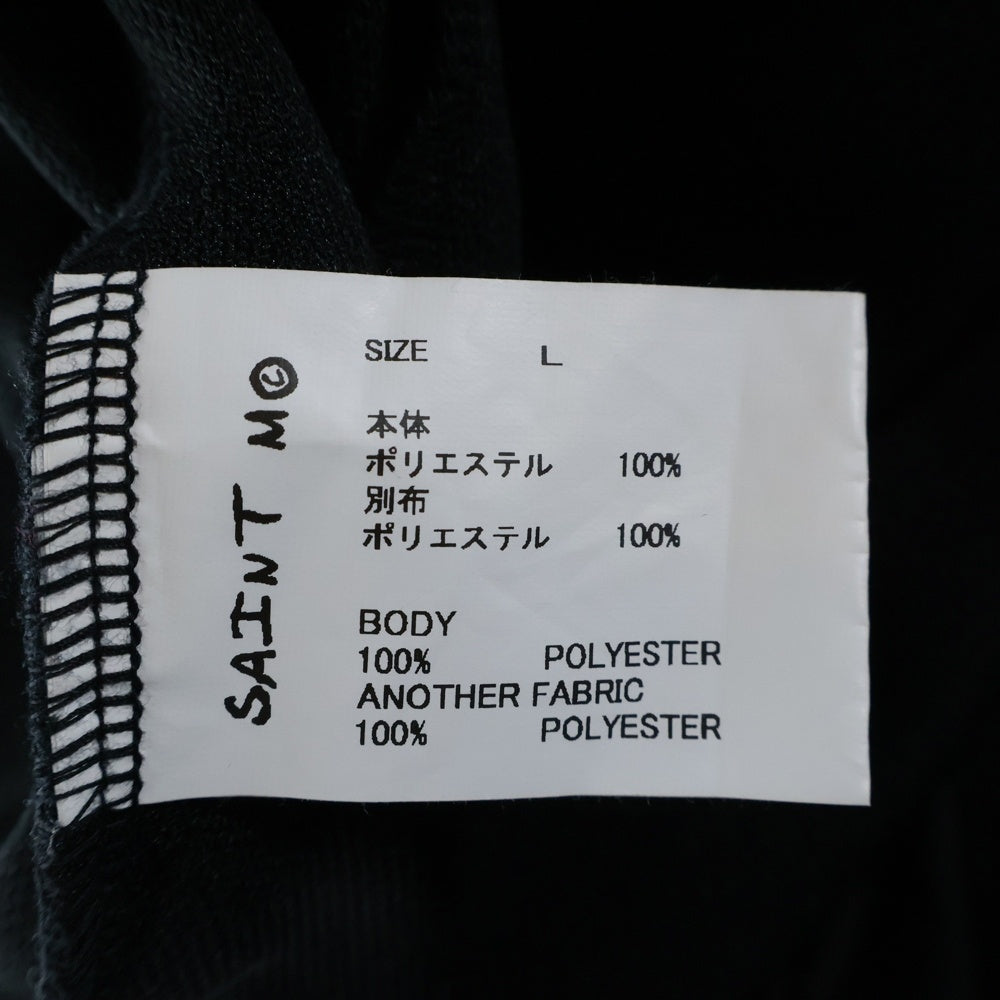 SAINT MICHAEL(セントマイケル) 24AW TRACK JACKET ロゴ刺繍 トラックジャケット ブラック SM-YS1-0000-072