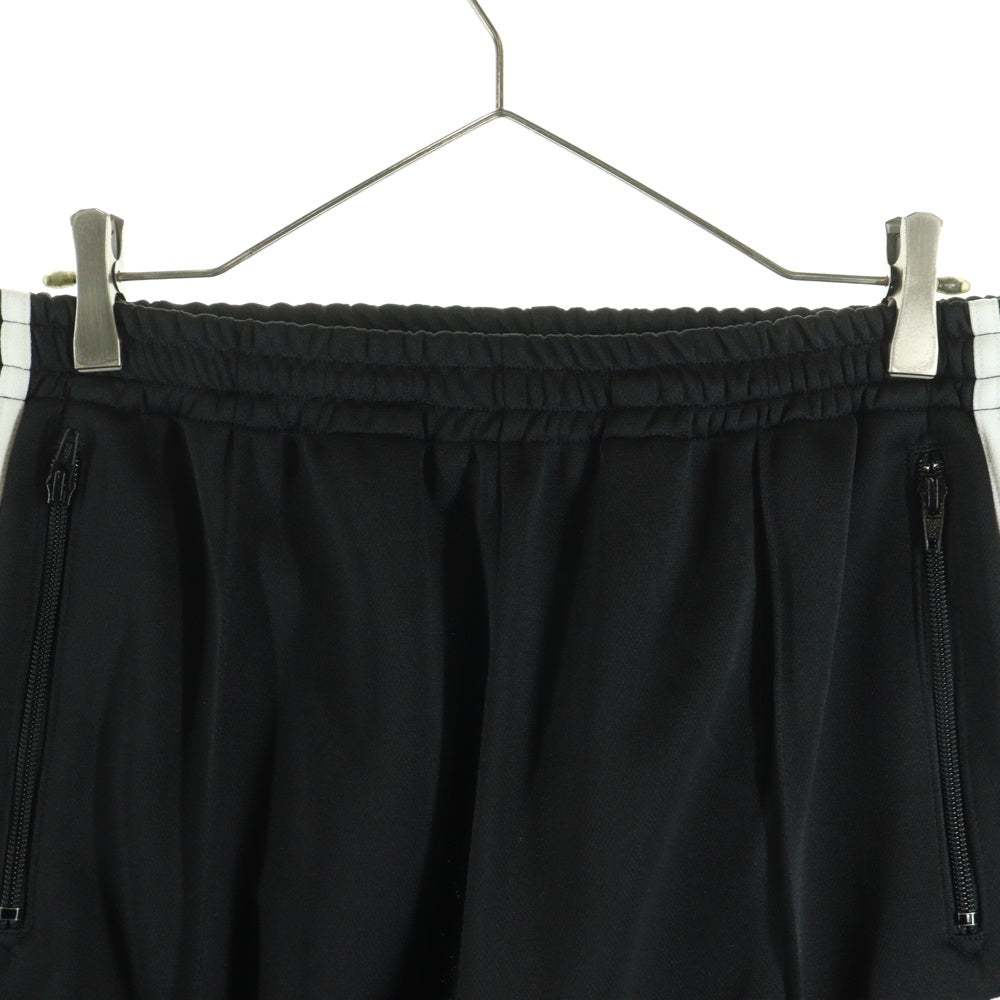 SAINT MICHAEL(セントマイケル) 24AW TRACK PANTS フロントロゴ刺繍 トラックフレアパンツ ブラック SM-YS1-0000-074