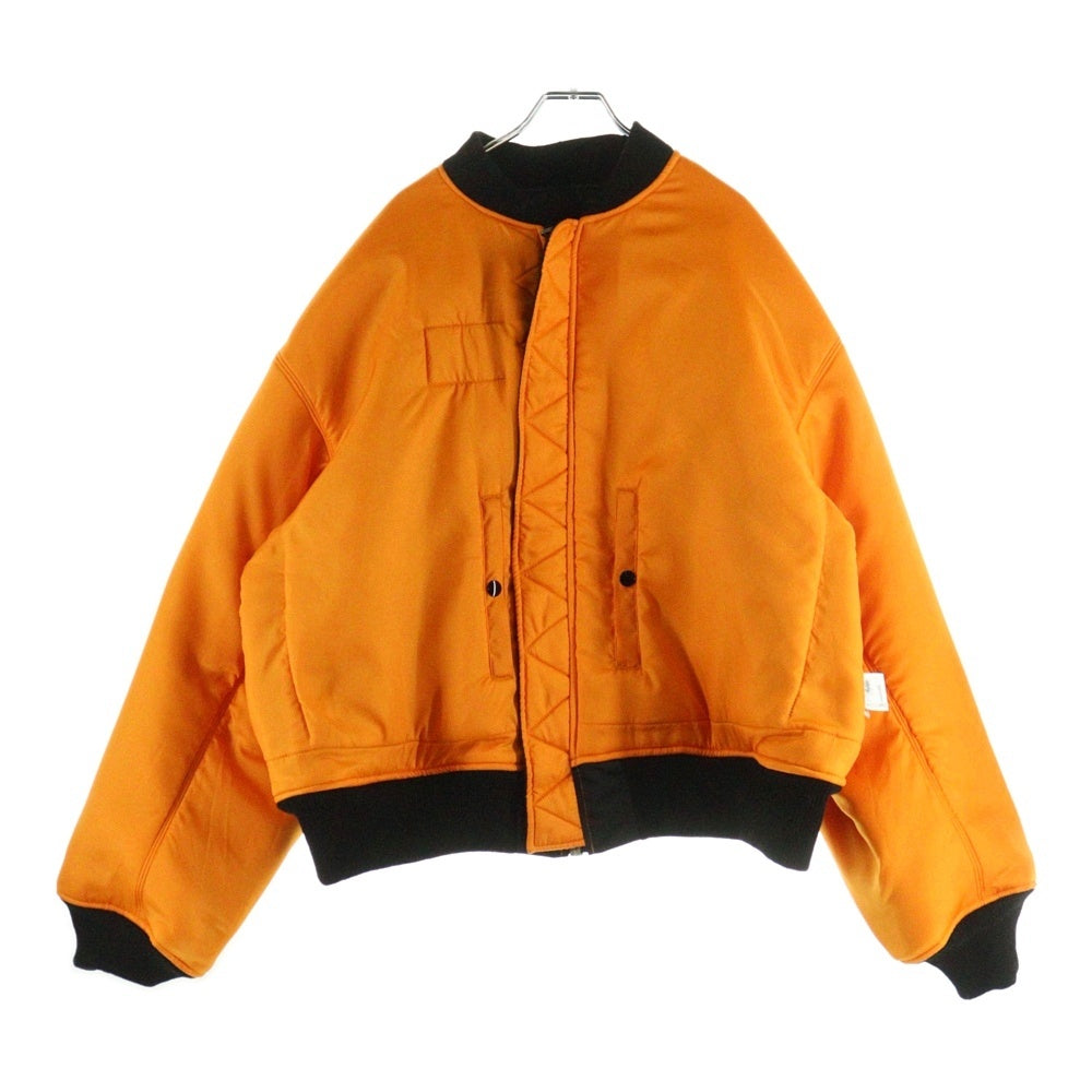 SAINT MICHAEL(セントマイケル) 24AW NO DAMEGE MA-1 ノーダメージMA-1 リバーシブルボンバージャケット ブラック/オレンジ SM-YS1-0000-063