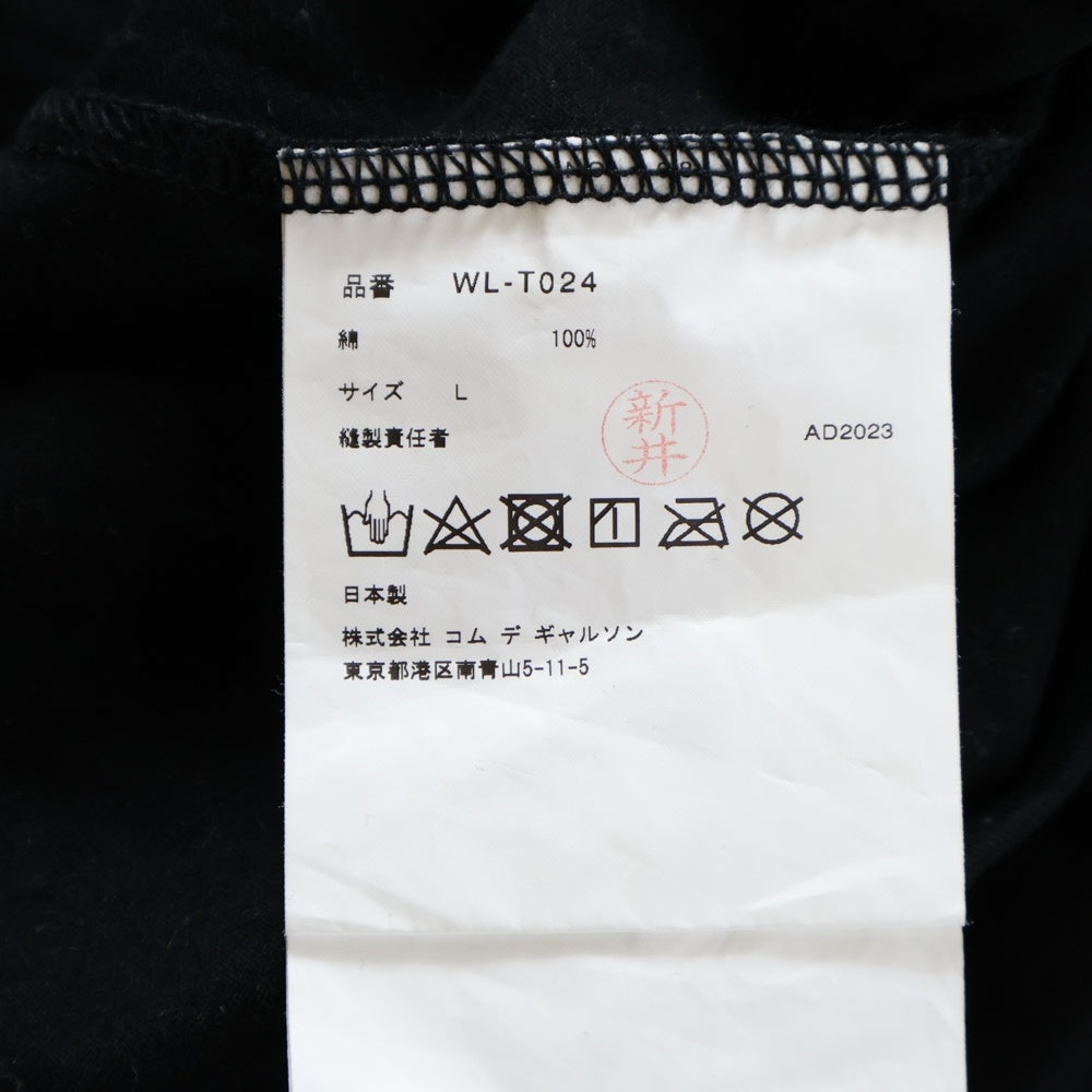 COMME des GARCONS JUNYA WATANABE MAN(コムデギャルソンジュンヤワタナベマン) 23AW ×SIMEK L/S プリント長袖Tシャツ カットソー ブラック WL-T024