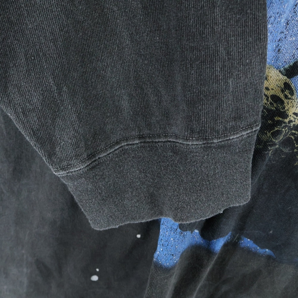 THE SUGAR PUNCH(シュガーパンチ) CYBORG009 LONGSLEEVE ダメージ加工 プリントロゴ長袖Tシャツ カットソー ブラック TSCM23SM004