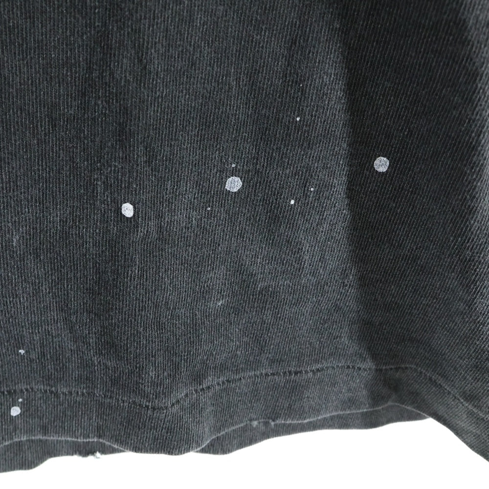 THE SUGAR PUNCH(シュガーパンチ) CYBORG009 LONGSLEEVE ダメージ加工 プリントロゴ長袖Tシャツ カットソー ブラック TSCM23SM004