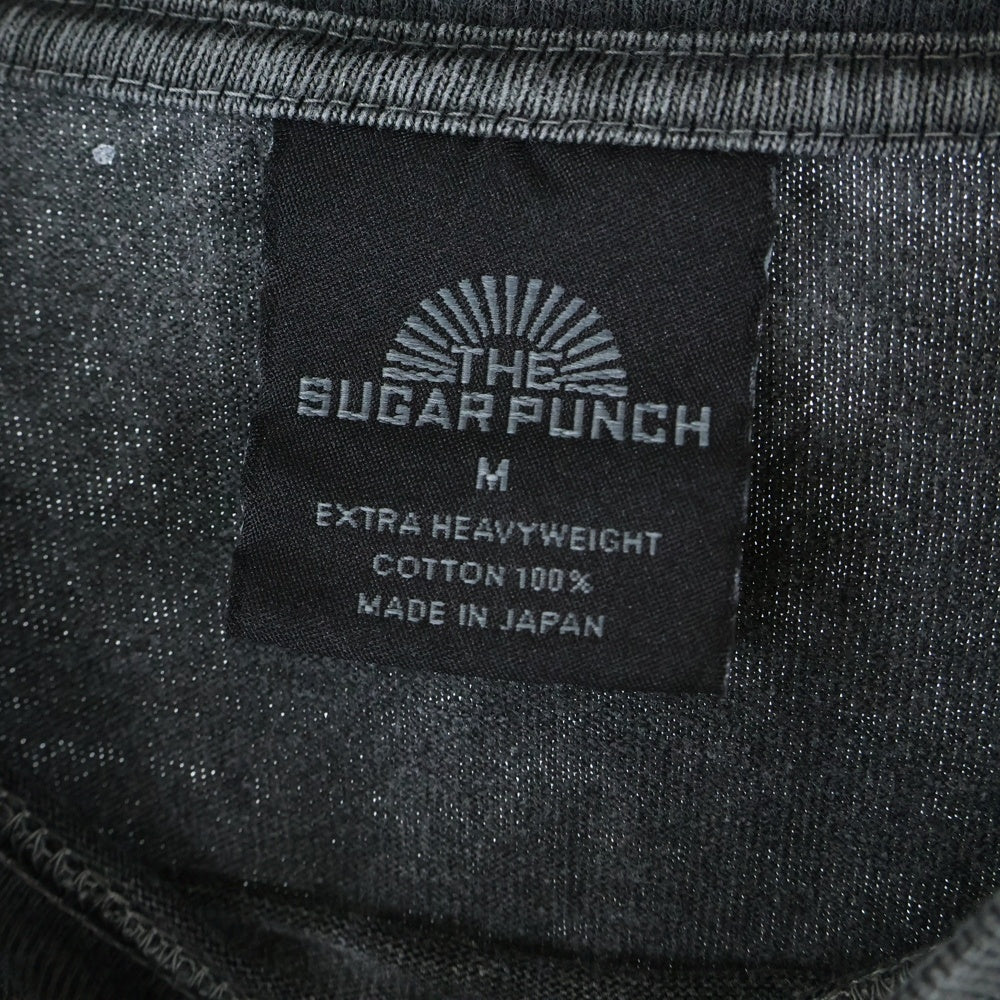 THE SUGAR PUNCH(シュガーパンチ) CYBORG009 LONGSLEEVE ダメージ加工 プリントロゴ長袖Tシャツ カットソー ブラック TSCM23SM004