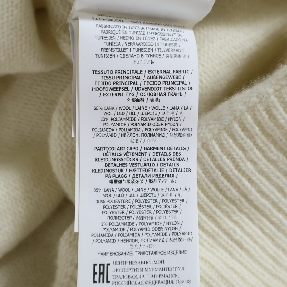 STONE ISLAND(ストーンアイランド) サイドパッチ付き ハーフジップ ニットセーター クリーム 7715540A3