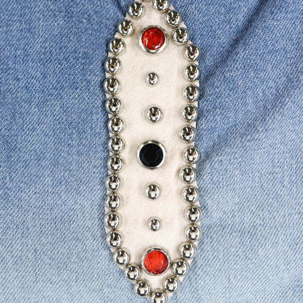 KAPITAL(キャピタル) 24SS 14oz DENIM SHORTS STUDS REMAKE スタッズ付き リメイクデニムショーツ インディゴ EK-1626SP