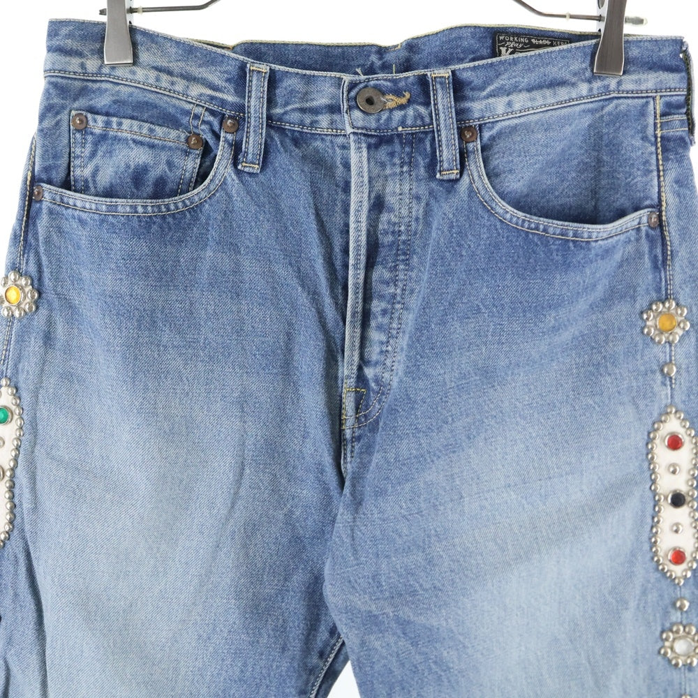 KAPITAL(キャピタル) 14oz 5P モンキーCISCOスタッズデニムパンツ インディゴ EK-1174LPA