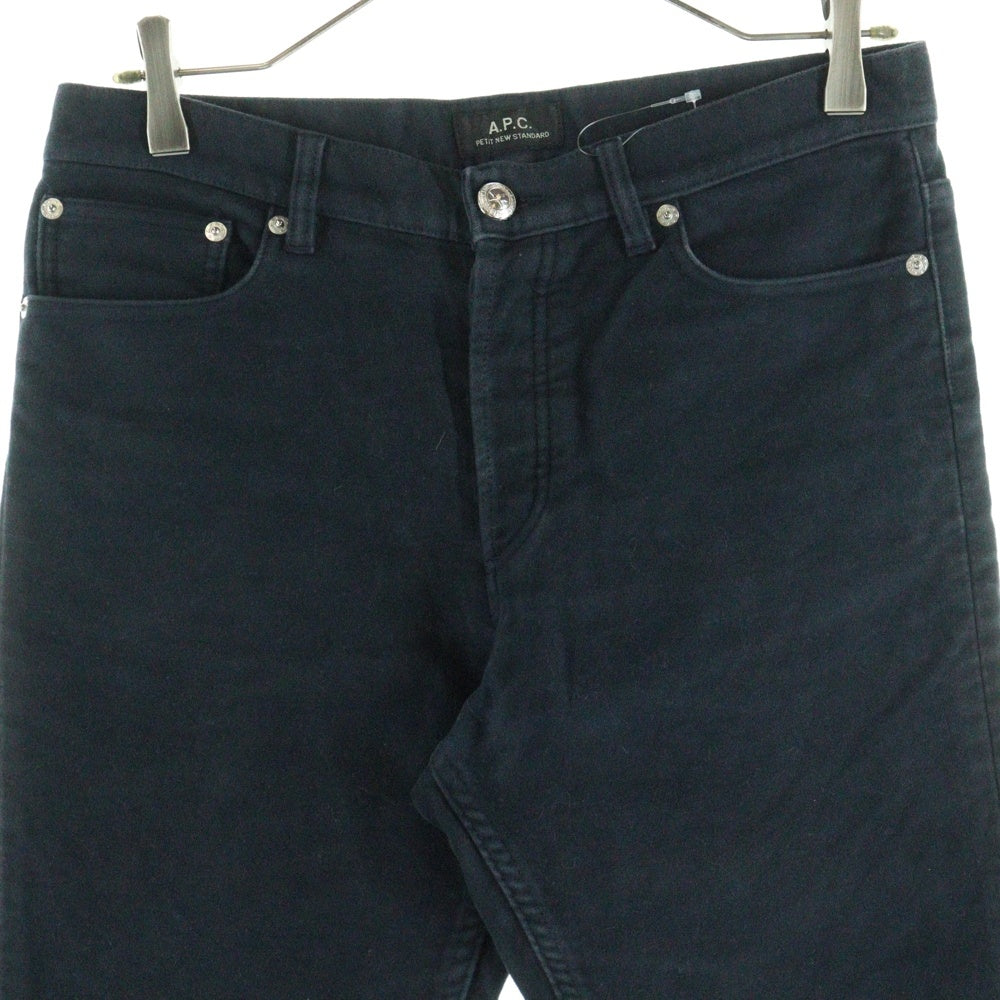 A.P.C(アーペーセー) 5ポケット ボタンフライ コットン ストレート パンツ ネイビー