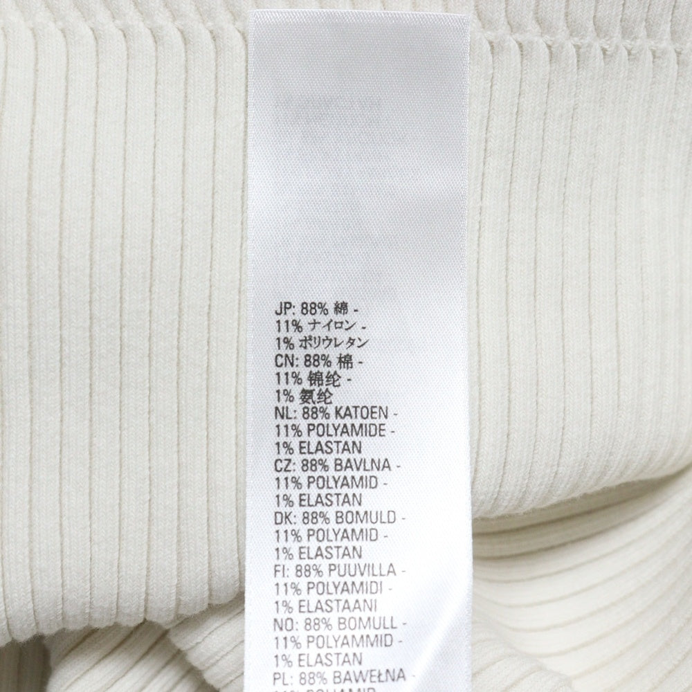 DIESEL(ディーゼル) オーバルDジッププル 長袖リブニットセーター ホワイト