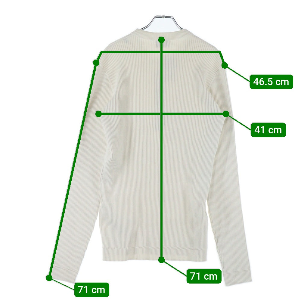 DIESEL(ディーゼル) オーバルDジッププル 長袖リブニットセーター ホワイト