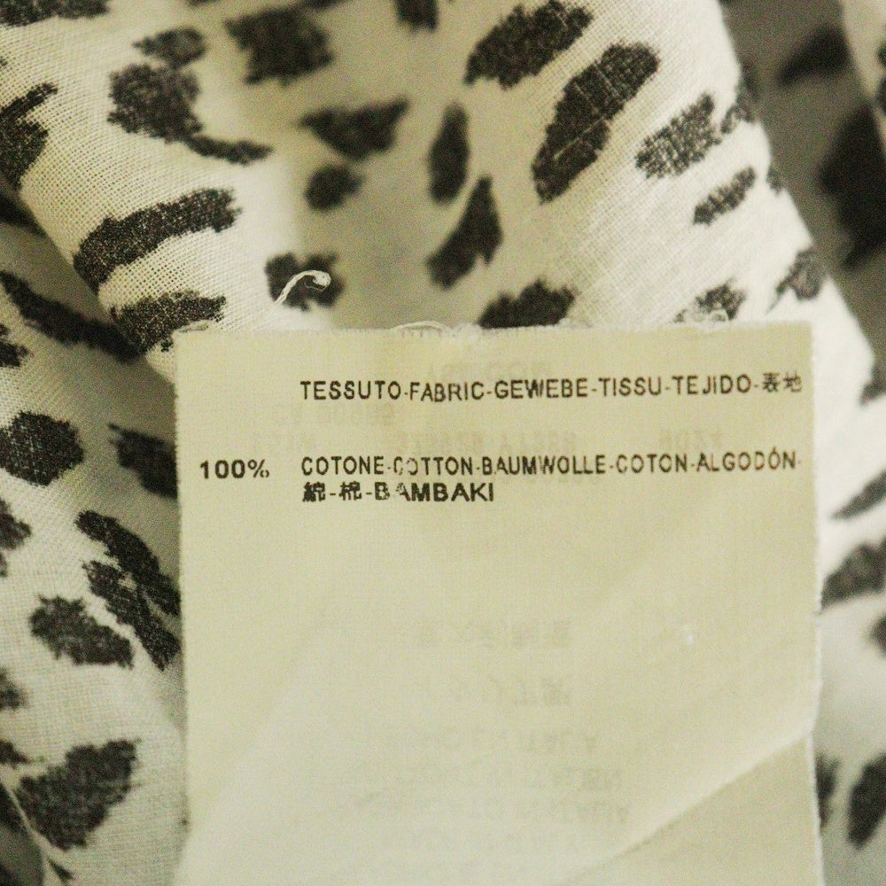 SAINT LAURENT PARIS(サンローランパリ) 13SSエディ期 ベイビーキャット レオパード柄 長袖シャツ ホワイト 323929 Y736B