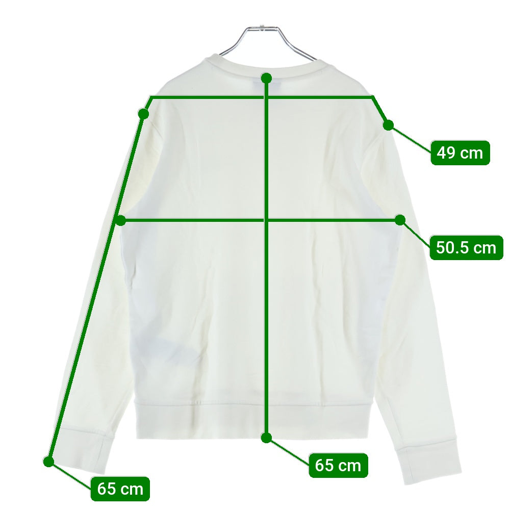 EMPORIO ARMANI EA7(エンポリオアルマーニイーエーセブン) フロントロゴ プリント クルーネックスウェットトレーナー ホワイト 7V1MFZ 1JRIZ
