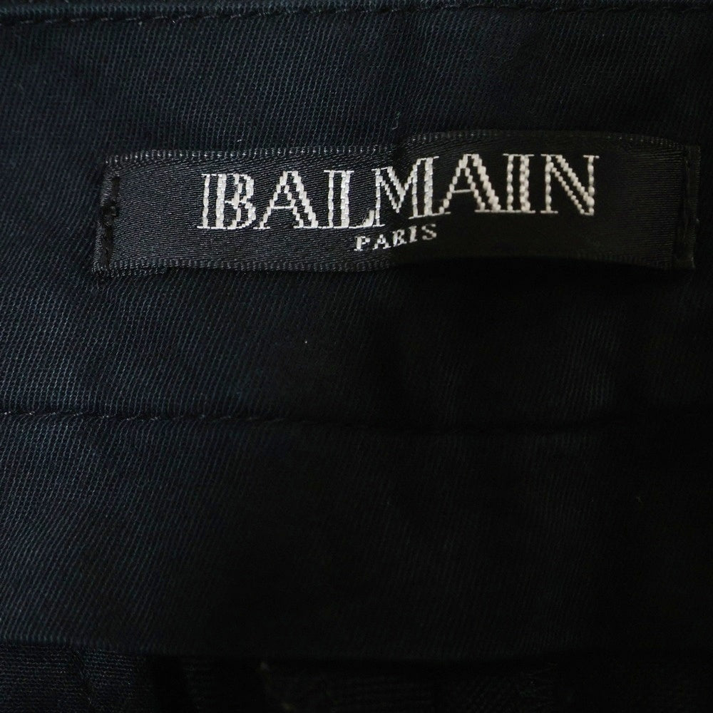 BALMAIN(バルマン) サイドロゴ ストレート パンツ ブラック