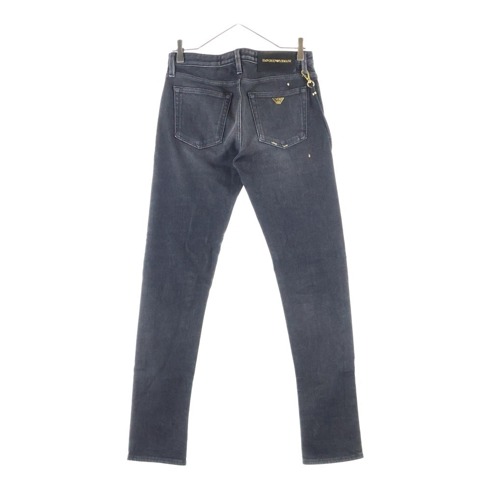 EMPORIO ARMANI EA7(エンポリオアルマーニイーエーセブン) ロゴプレート ストレートデニムパンツ グレー 6G1J75 1D8GZ