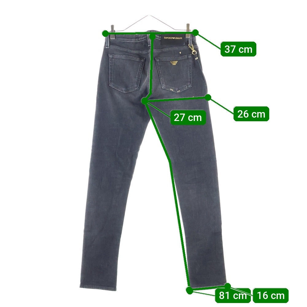 EMPORIO ARMANI EA7(エンポリオアルマーニイーエーセブン) ロゴプレート ストレートデニムパンツ グレー 6G1J75 1D8GZ