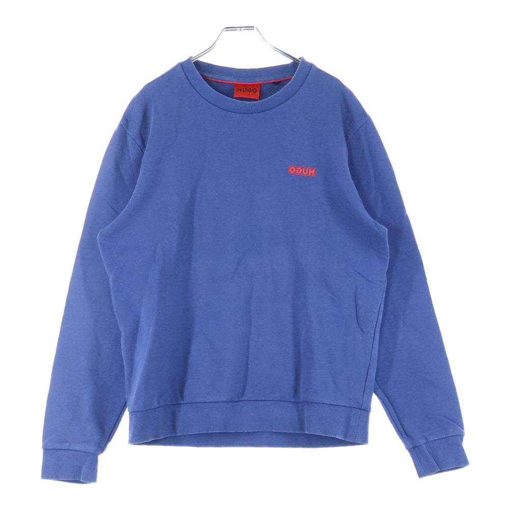 HUGO BOSS(ヒューゴボス) ワンポイントロゴ刺繍 スウェットトレーナー ネイビー