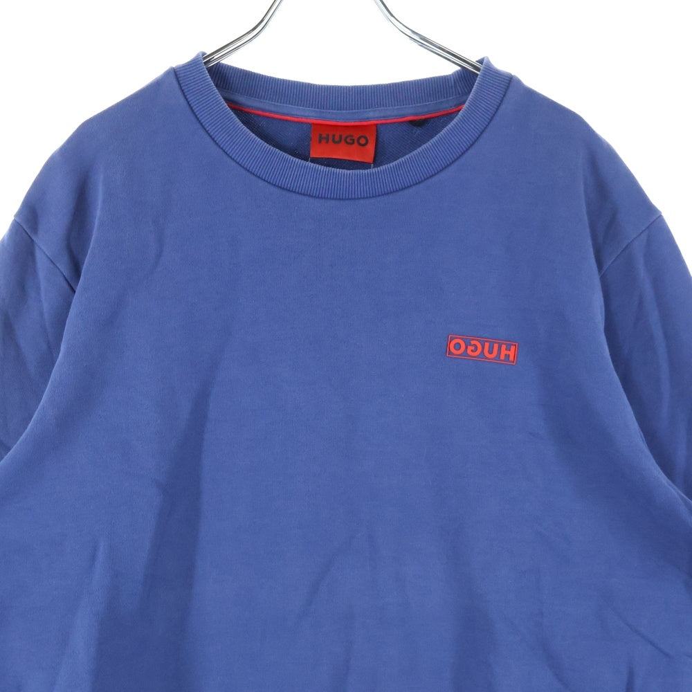 HUGO BOSS(ヒューゴボス) ワンポイントロゴ刺繍 スウェットトレーナー ネイビー