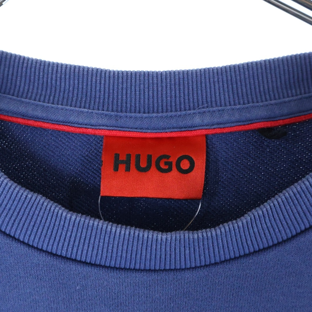HUGO BOSS(ヒューゴボス) ワンポイントロゴ刺繍 スウェットトレーナー ネイビー