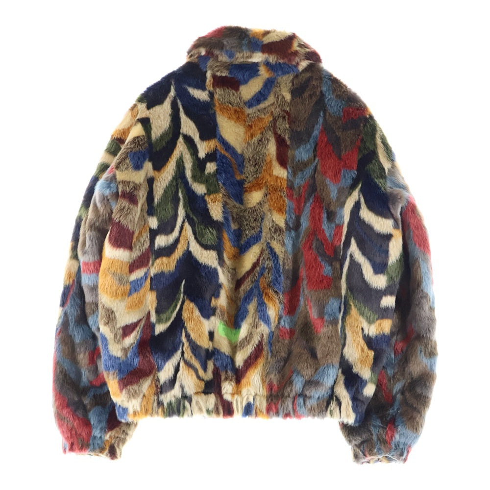 SUPREME(シュプリーム) 22AW Multicolor Faux Fur Bomber Jacket フェイクファー ジップアップ ボンバージャケット マルチ