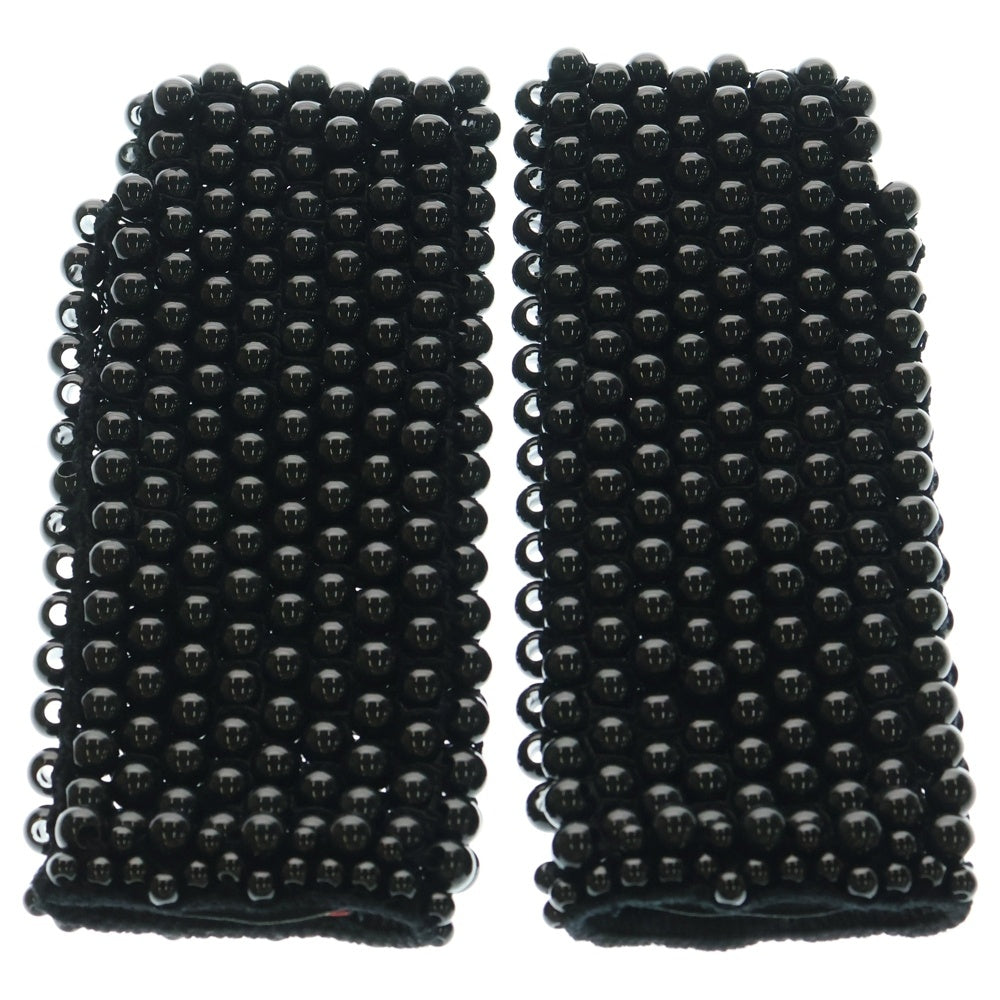 GUCCI(グッチ) Fingerless Beaded Cotton Gloves Black フィンガーレス ビーズ コットン グローブ ブラック 743426 3SAGA