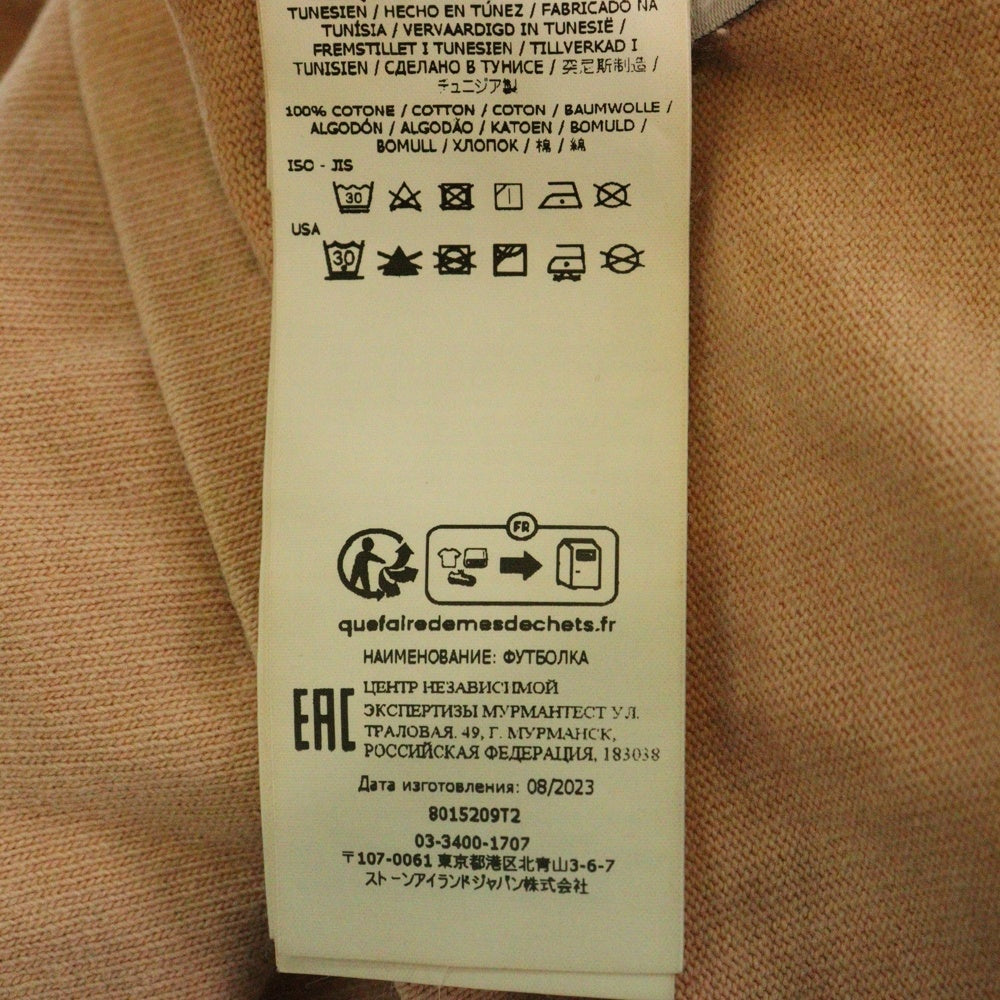 STONE ISLAND(ストーンアイランド) フロントロゴ クルーネックTシャツ カットソー ピンクベージュ 8015209T2