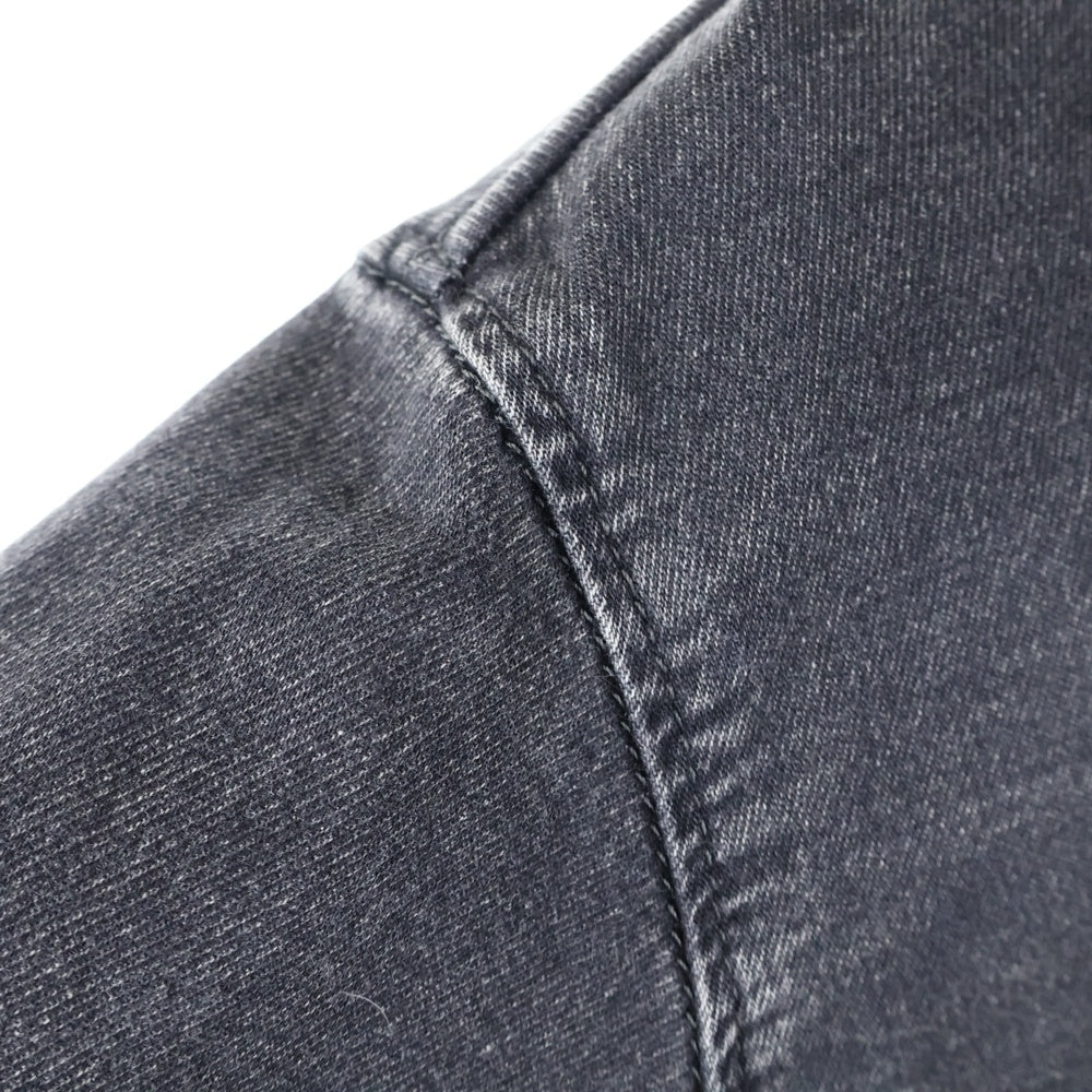 DIESEL(ディーゼル) D-GIR-NE DENIM HOODIE ロゴワッペン ジップアップデニムフーディ パーカー グレー