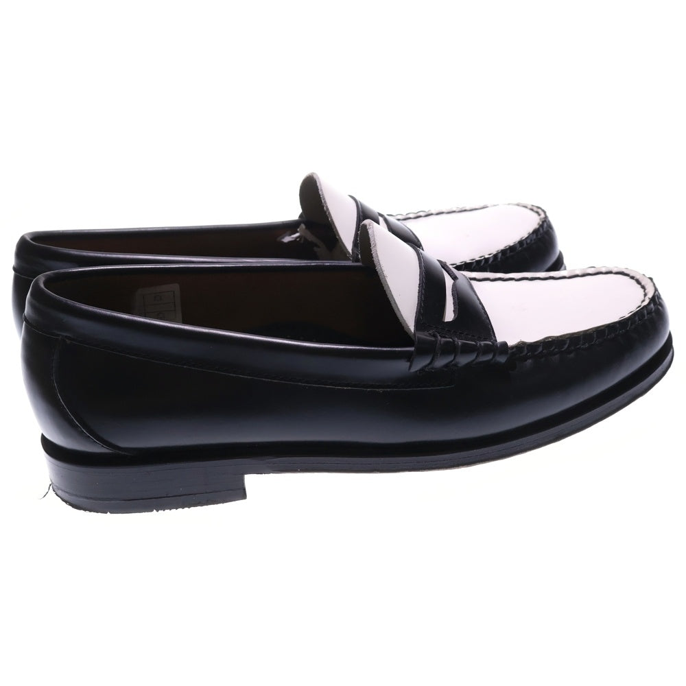 G.H.Bass(ジーエイチバス) 11010H LARSON ローファー 革靴 ブラック/ホワイト BA11010H