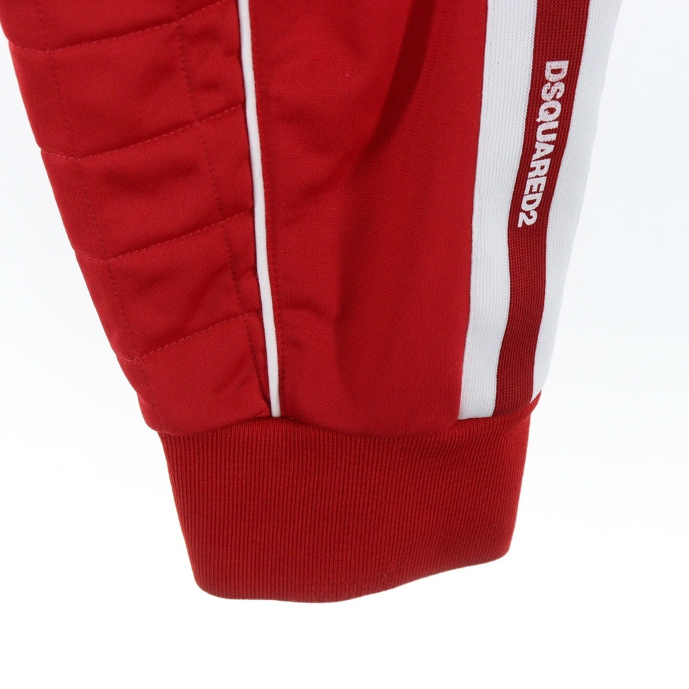 DSQUARED2(ディースクエアード) サイドロゴ トラックパンツ キルティング レッド S74KB0888