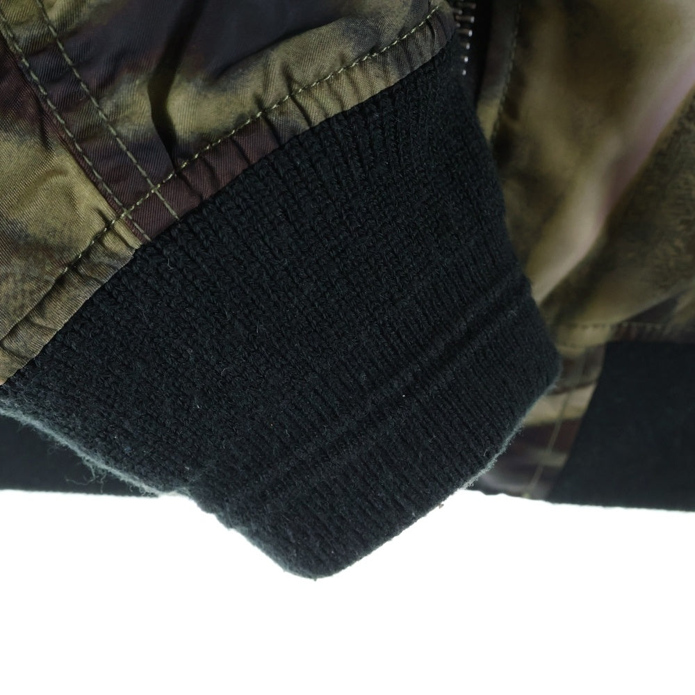 DIESEL(ディーゼル) J-DUBLEE MA-1 ジャケット ロゴ刺繍 ジップアップ ブルゾン カーキ A12602