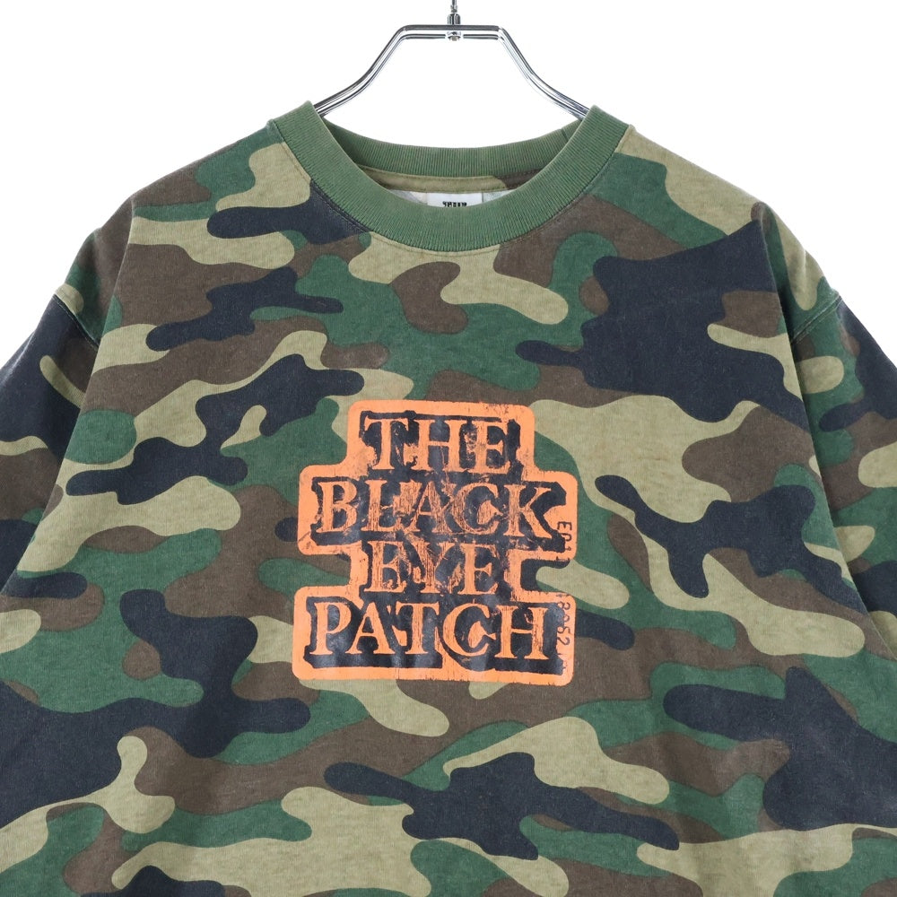 THE BLACK EYE PATCH(ブラックアイパッチ) 24SS OG LABEL SAFETY プリントロゴ 半袖シャツ カットソー カモ柄 迷彩