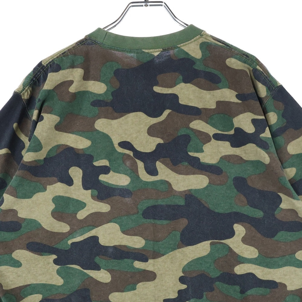 THE BLACK EYE PATCH(ブラックアイパッチ) 24SS OG LABEL SAFETY プリントロゴ 半袖シャツ カットソー カモ柄 迷彩