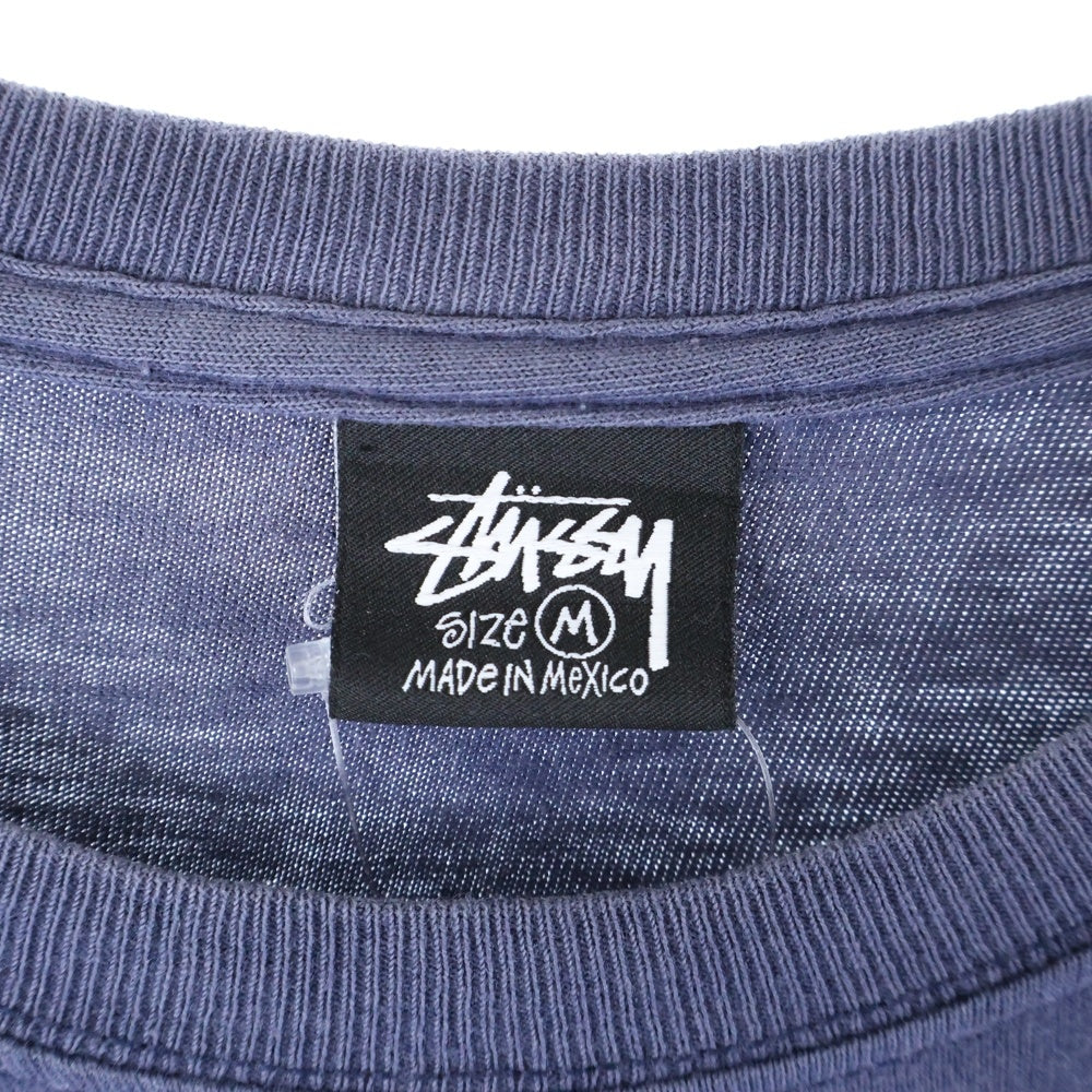 STUSSY(ステューシー) World Wide Ancient Monuments Tee プリントロゴ 半袖Tシャツ カットソー ネイビー