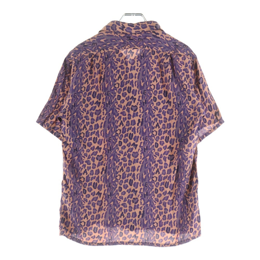 HUMAN MADE(ヒューマンメイド) LEOPARD ALOHA SHIRT レオパード総柄半袖シャツ オープンカラー 開襟 半袖シャツ パープル