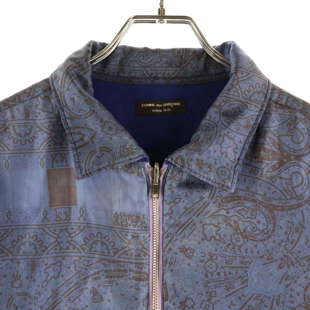 COMME des GARCONS(コムデギャルソン) 99AW アンティークスカーフ ブルゾン PB-040250 ブルー