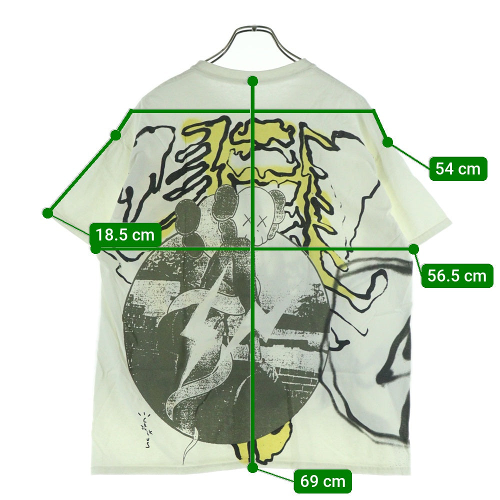 Cactus Jack(カクタスジャック) xKAWS Travis Scott For Fragment Tee White カウズ フォー フラグメント 半袖Tシャツ ホワイト
