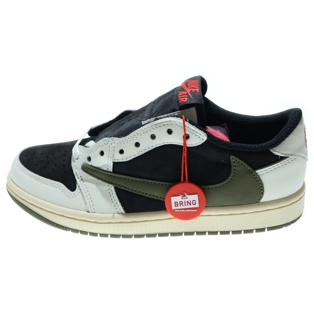 NIKE(ナイキ) ×TRAVIS SCOTT WMNS AIR JORDAN 1 LOW OG Medium Olive DZ4137-106 トラヴィススコット ウィメンズ エアジョーダン1 ミディアムオリーブ ローカットスニーカー
