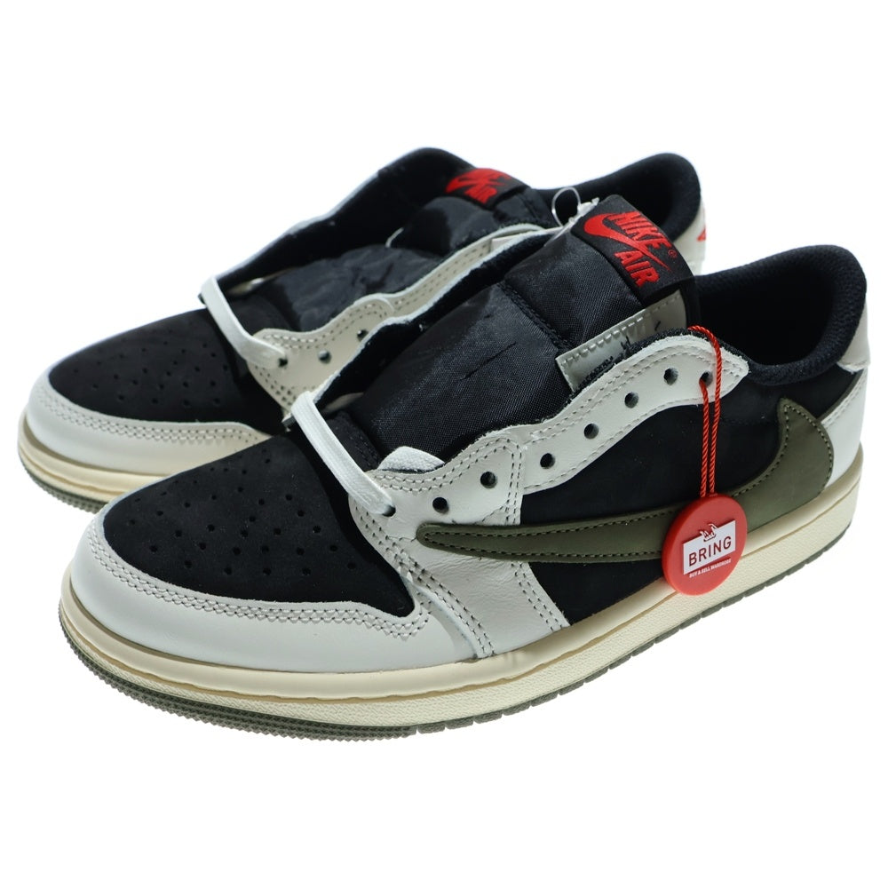 NIKE(ナイキ) ×TRAVIS SCOTT WMNS AIR JORDAN 1 LOW OG Medium Olive DZ4137-106 トラヴィススコット ウィメンズ エアジョーダン1 ミディアムオリーブ ローカットスニーカー
